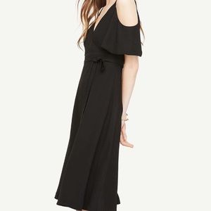 Ann Taylor Cold Shoulder Black Dress